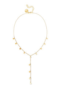Singularu Halskette und Mini-Mond aus vergoldetem Stahl