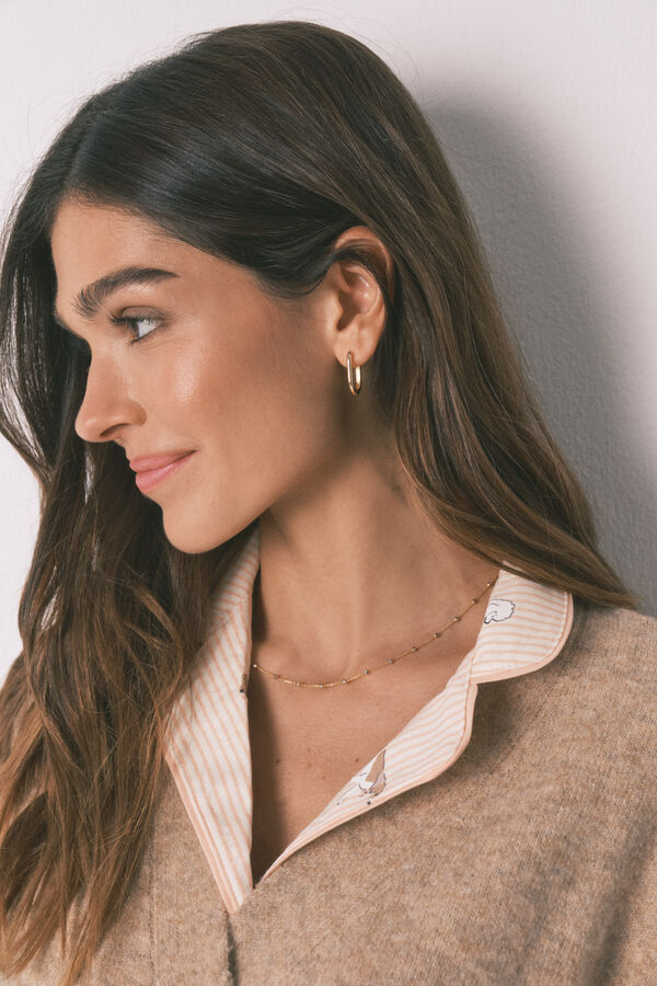 Women'secret Pink knit short plain cardigan nude