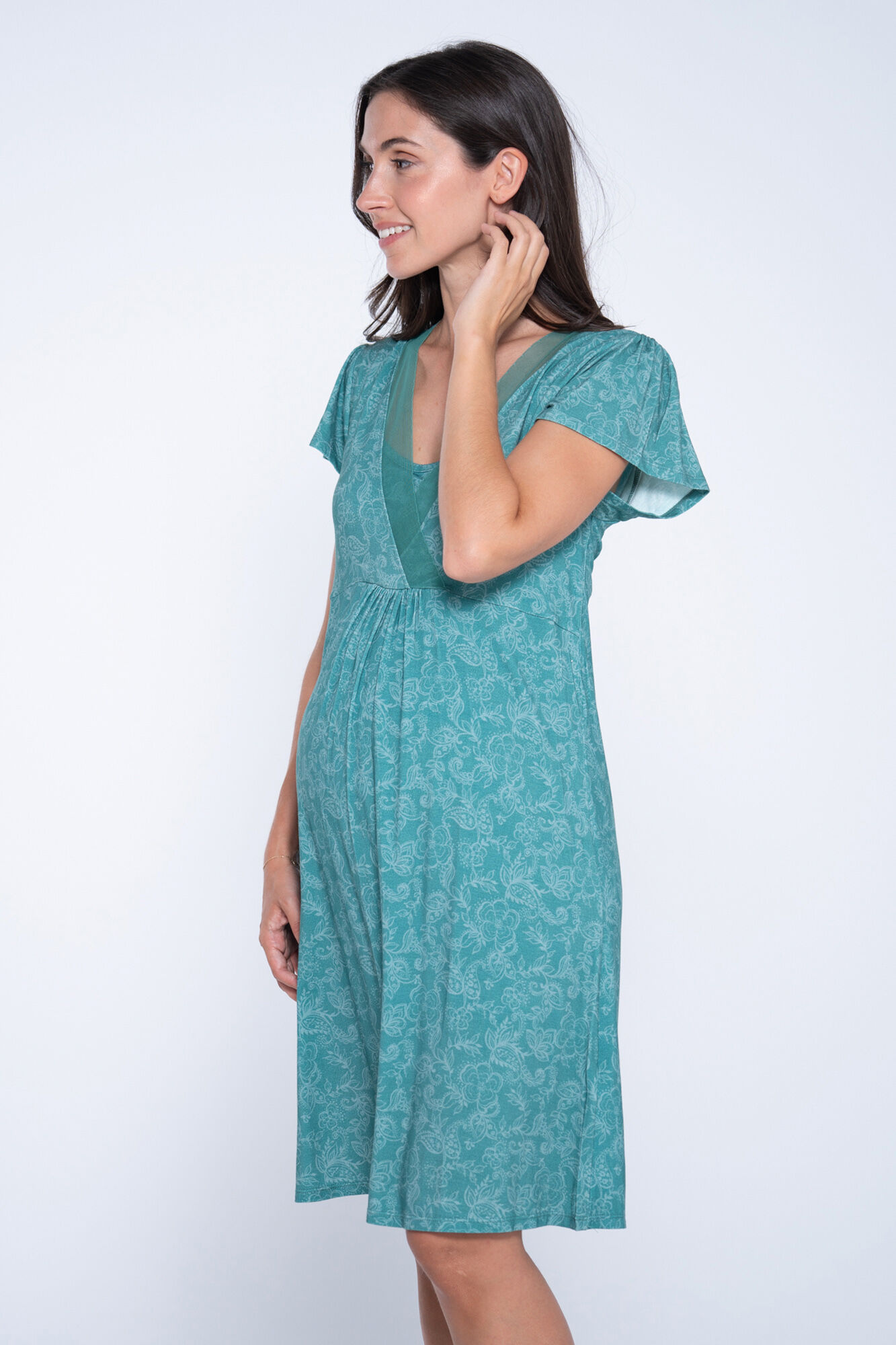 Ohma! Camis&oacute;n lactancia con detalles de tul