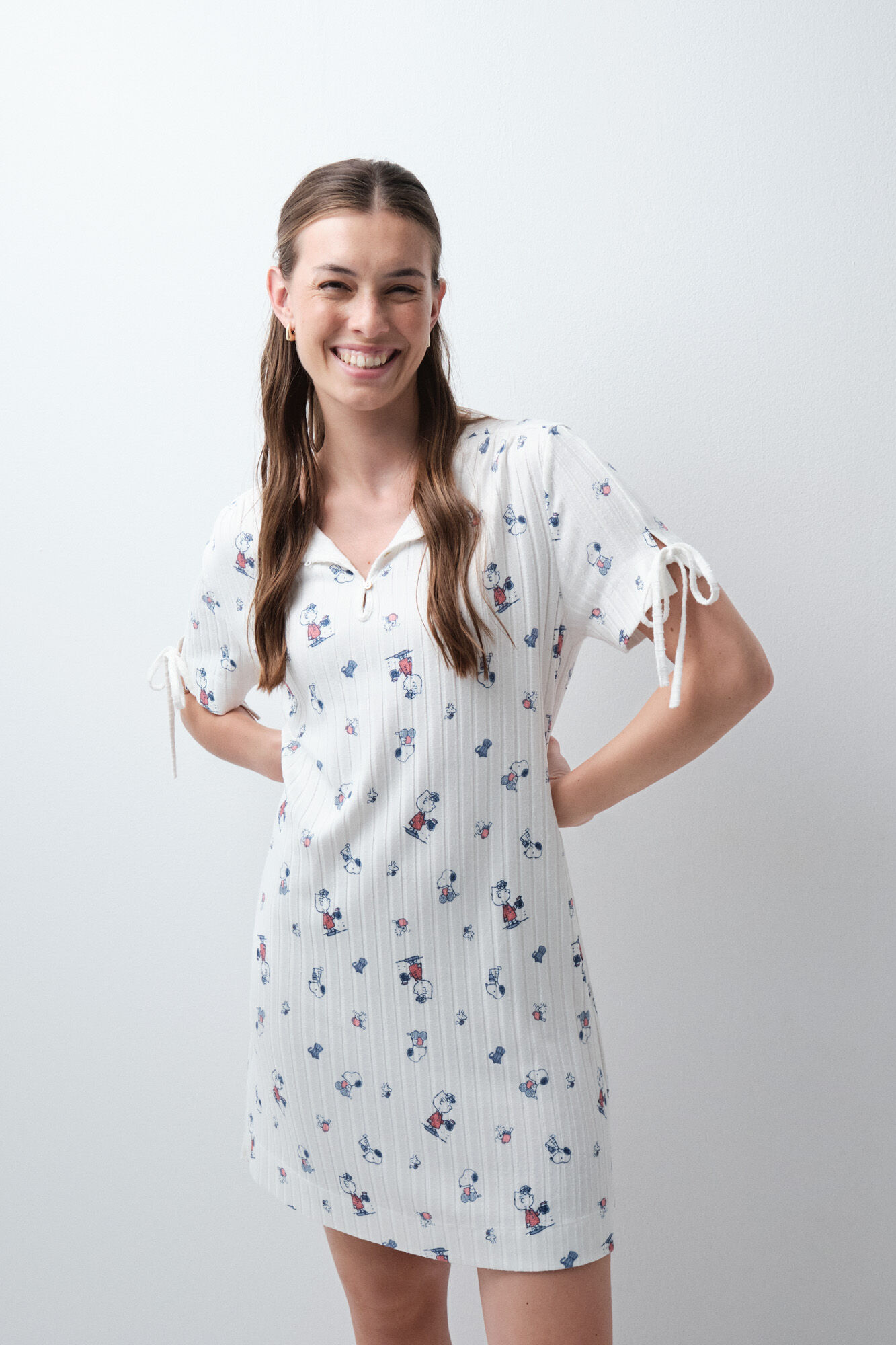 Women'secret Camis&oacute;n largo algod&oacute;n Snoopy