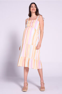 Womensecret Nursing multicoloured maxi dress with ruching printed