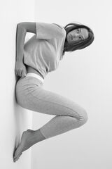 Women'secret Grey long pyjamas T-shirt leggings grey