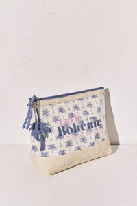 Women'secret Trousse de toilette moyenne en raphia palmiers