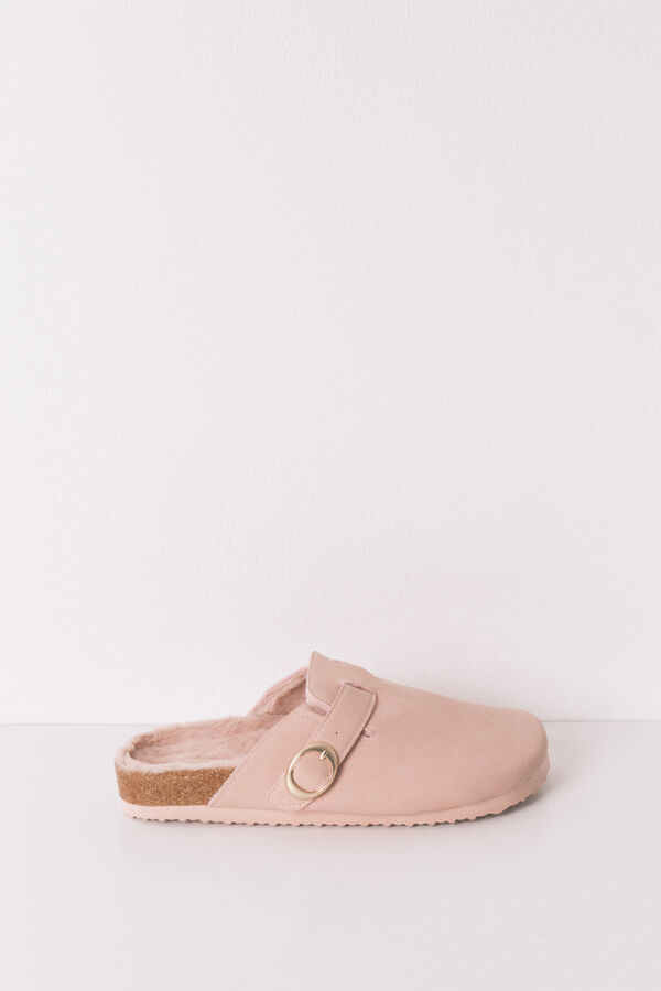 Women'secret Roze krznene papuče Roze