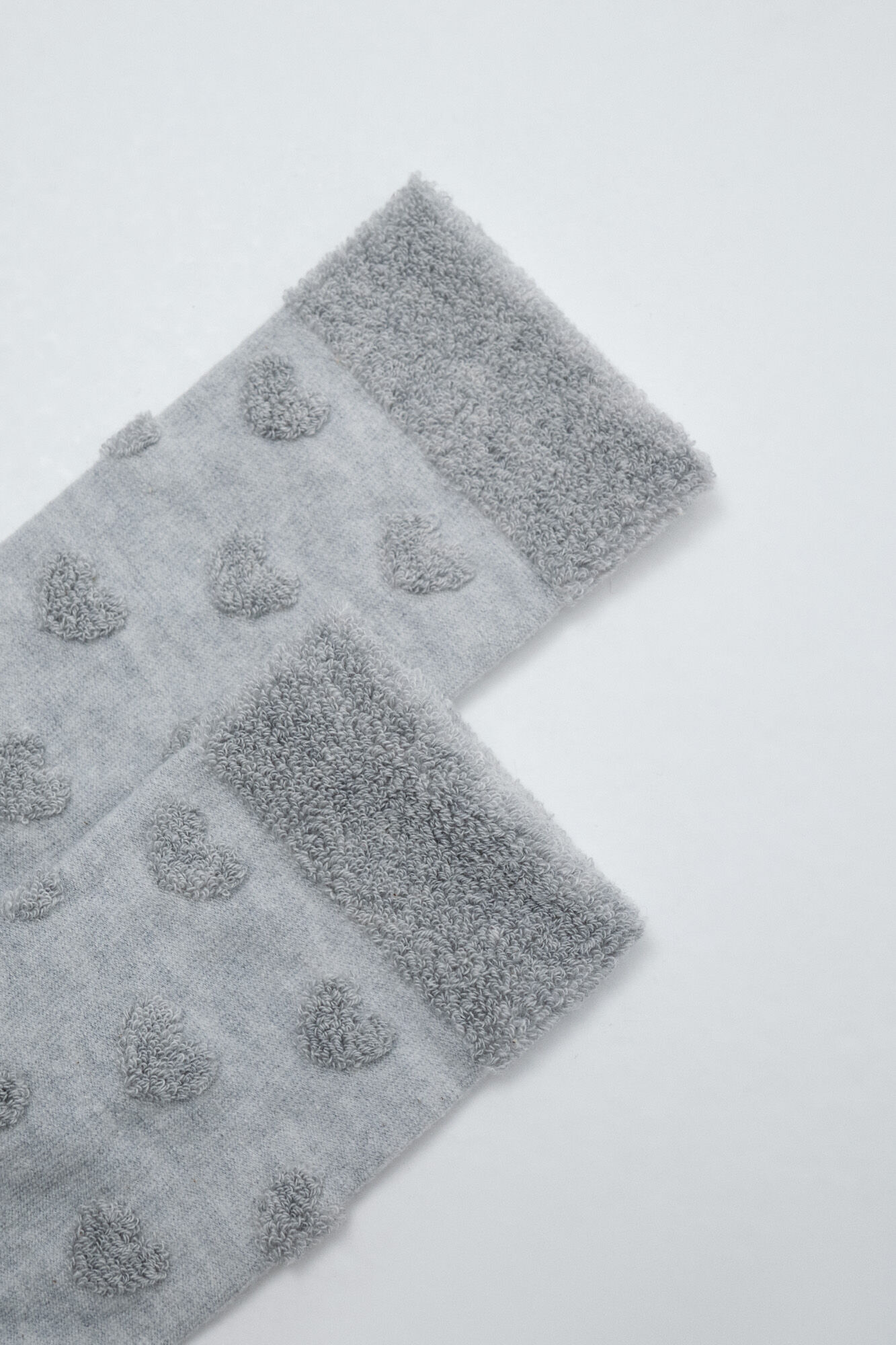 Women'secret Grey textured heart long socks