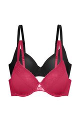 Dorina Pack de 2 sujetadores Sonia con relleno burdeos