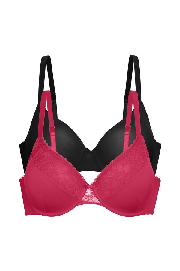 Dorina Pack de 2 sujetadores Sonia con relleno burdeos