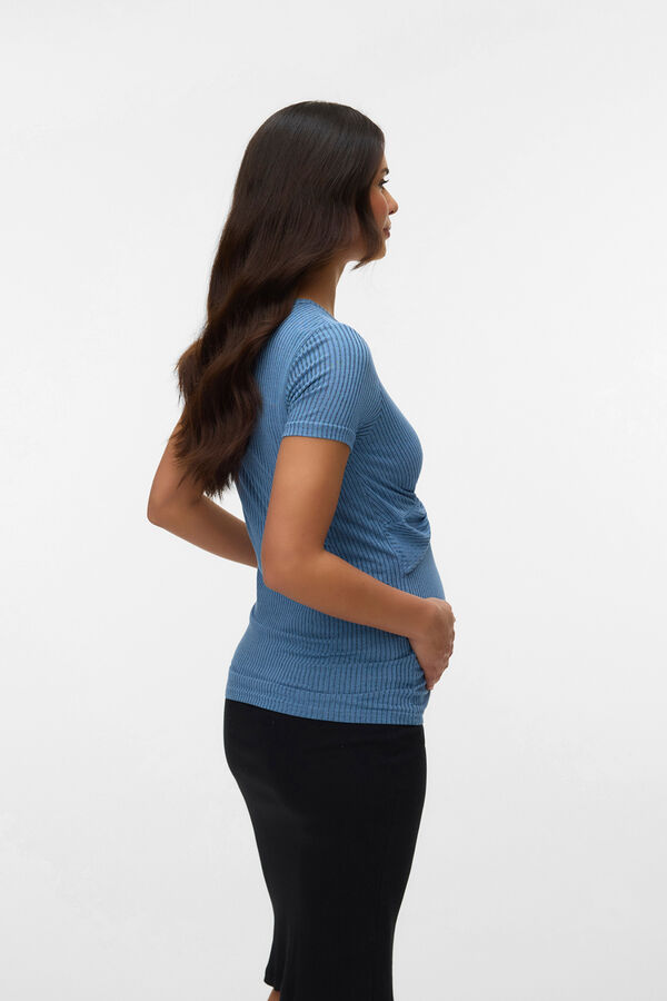 Mamalicious Still-T-Shirt Maternity Blau