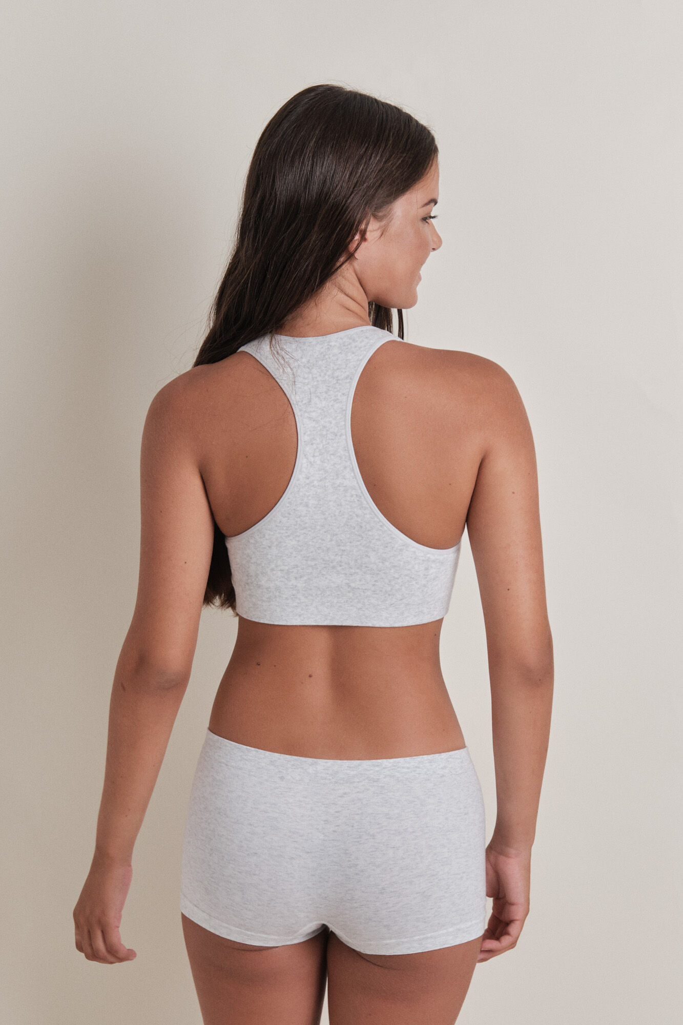 HI&BYE Grey seamless boxer panty