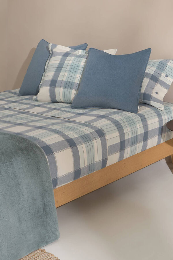 Textura S&aacute;bana franela algod&oacute;n. Cama 150-160cm. marfil