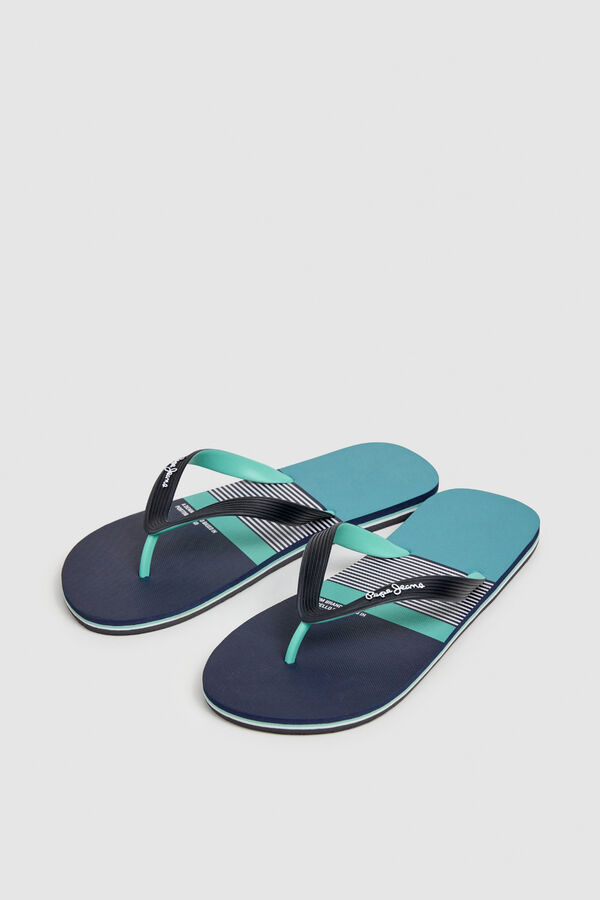 Pepe Jeans Multicoloured striped sandals grey