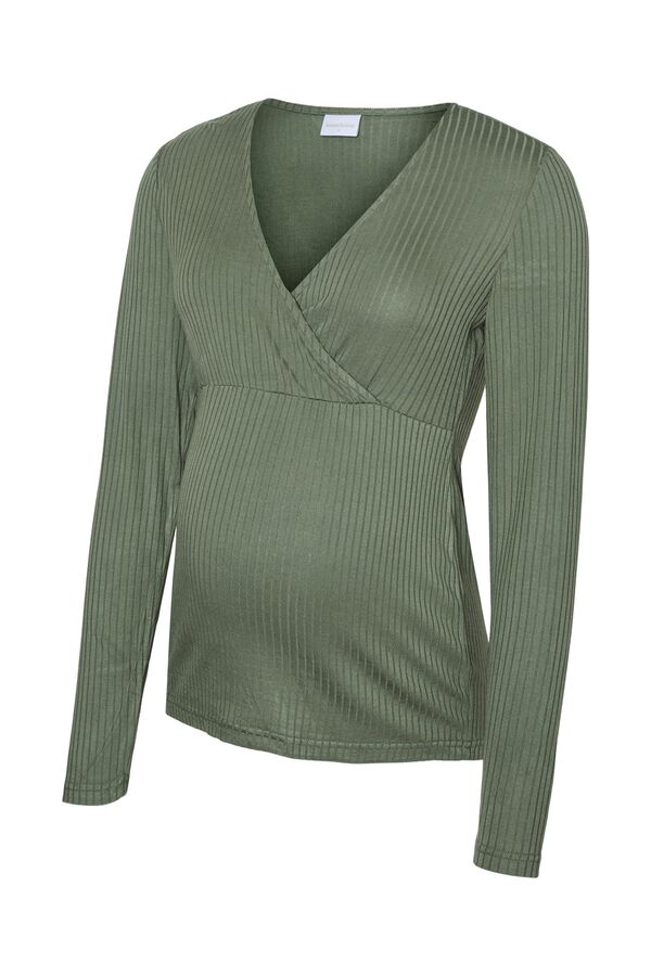 Mamalicious Maternity crossover T-shirt green