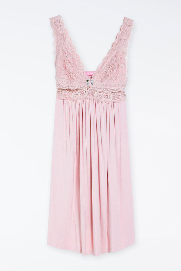Womensecret Nursing lingery nightdress with lace pink