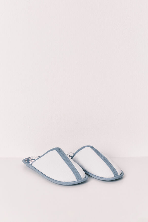 Women'secret Blue printed slippers blue