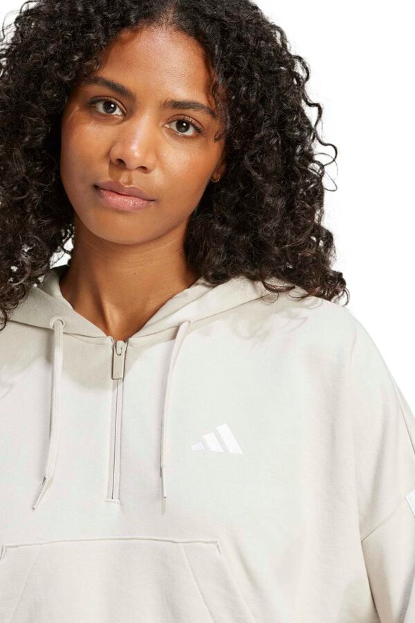 Adidas Sudadera capucha casual 3 bandas gris