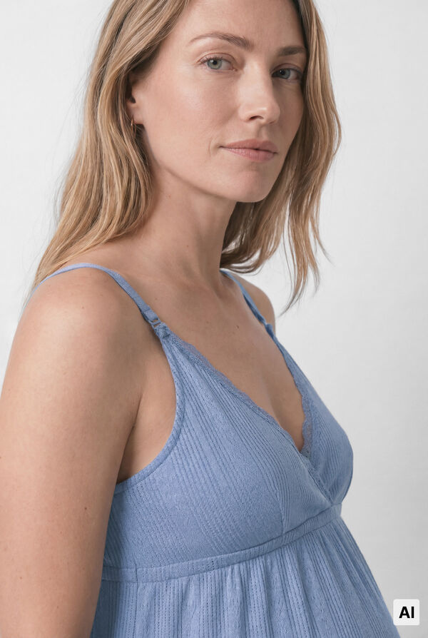 Women'secret Nuisette maternity &agrave; bretelles allaitement bleue bleu