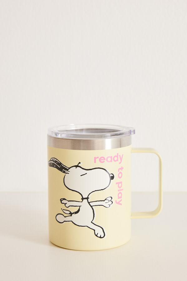Womensecret Termo taza amarillo Snoopy estampado