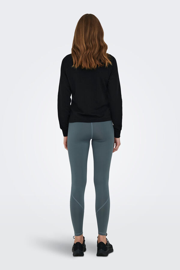 Womensecret Basic-Sweatshirt Reißverschluss Schwarz