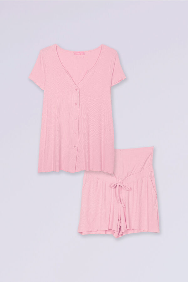 Ohma! Conjunto de ropa para estar por casa de canal&eacute;&nbsp;premam&aacute; rosa