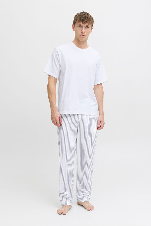 Jack & Jones Striped long pyjama set white