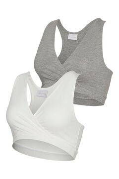 Womensecret Pack of 2 cotton nursing bras grey