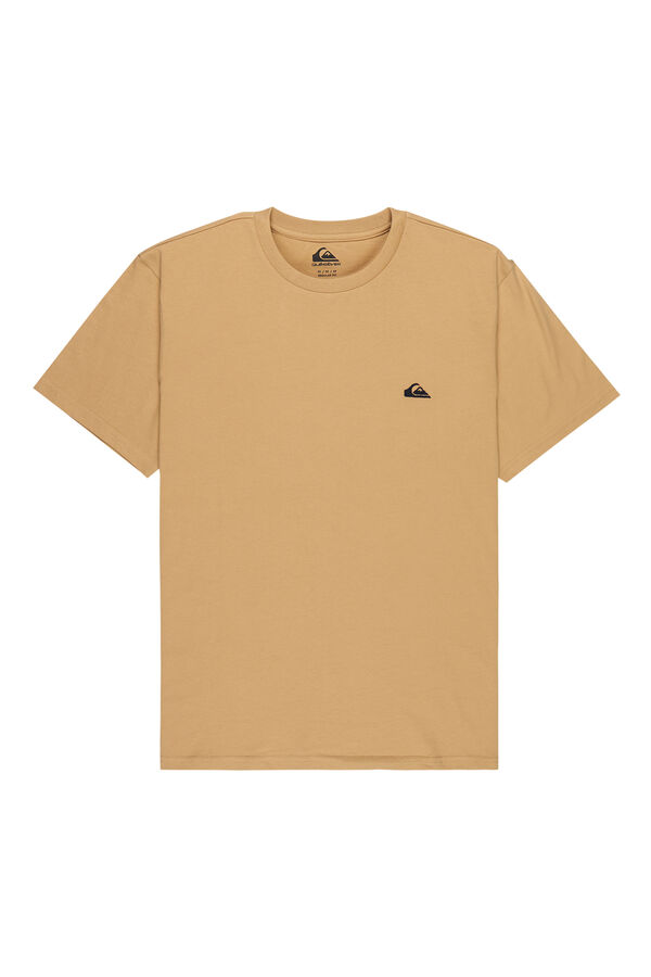 Quiksilver Einfarbiges Kurzarm-T-Shirt mit Logo Naturwei&szlig;