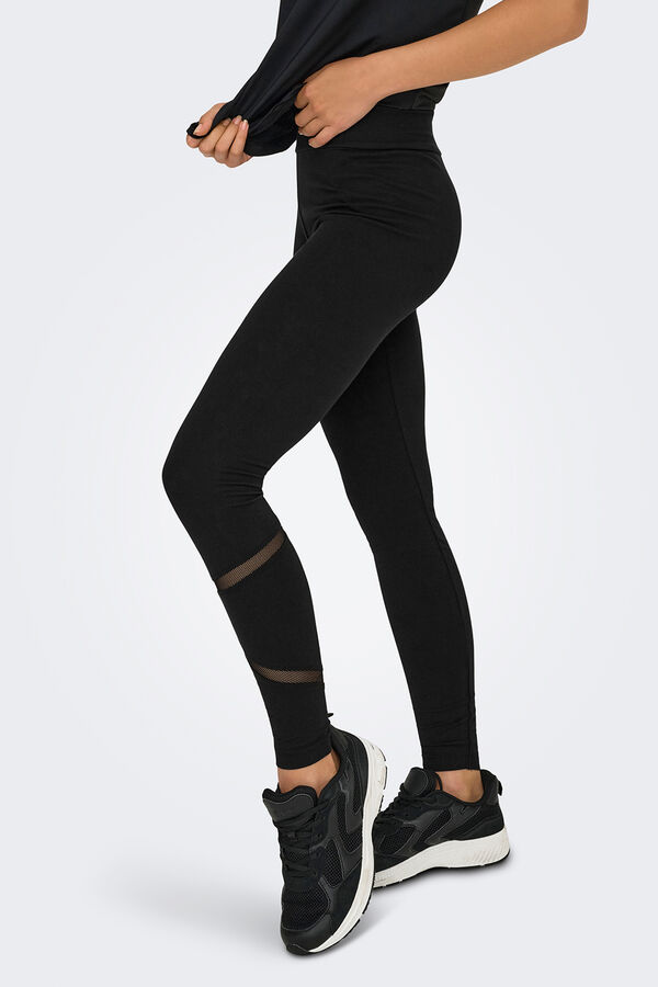 Only Play Legging tiro alto algod&oacute;n negro