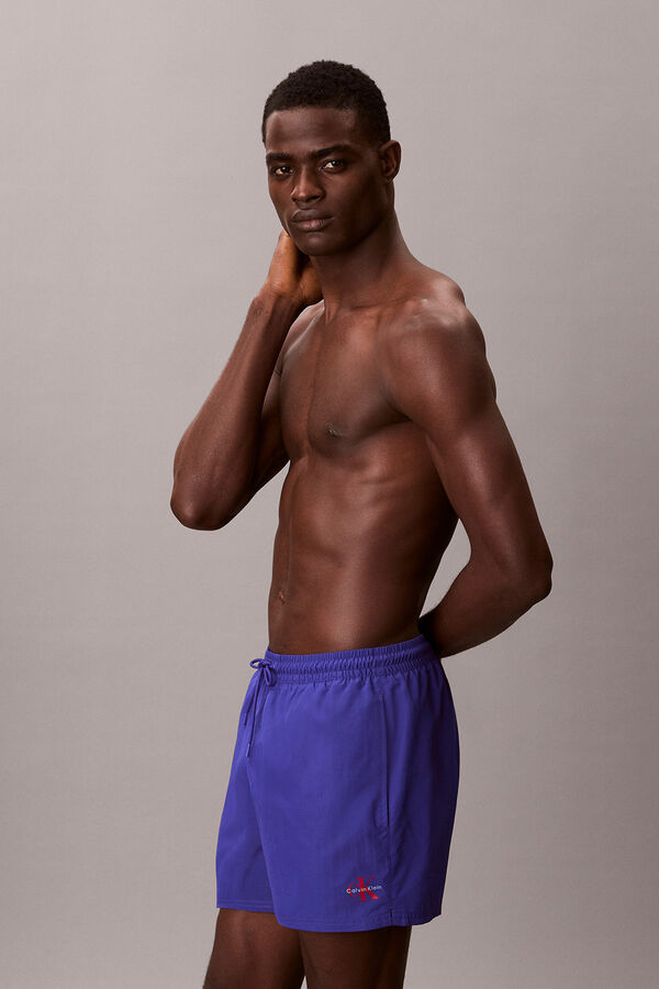 Calvin Klein Drawstring logo swim shorts blue