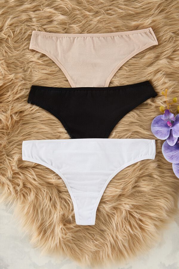 Trendyol Pack de 3 bragas brasile&ntilde;as estampado
