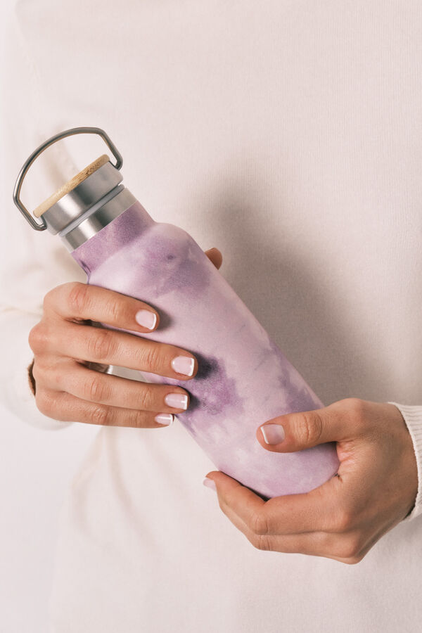 Women'secret Garrafa estampada em a&ccedil;o inoxid&aacute;vel rosa rosa