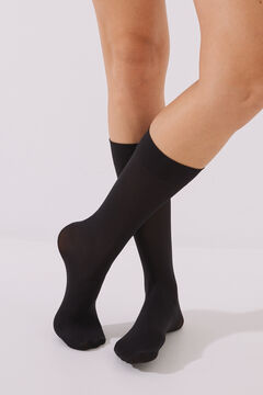 Womensecret 2-pack black 50 denier pop socks black