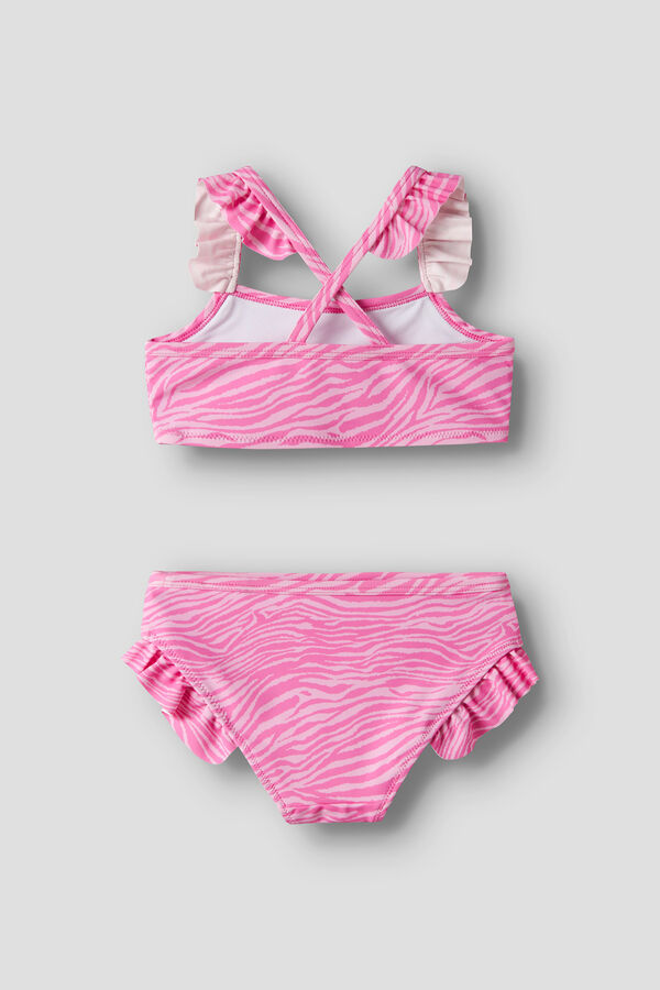 Name it Bikini dos crois&eacute; imprim&eacute; z&egrave;bre rose