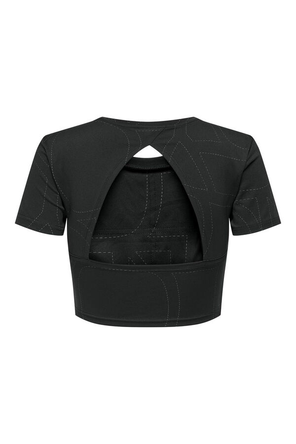 Womensecret Cropped T-shirt  noir