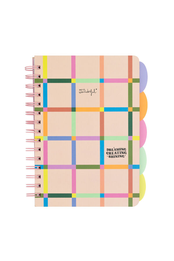 Mr. Wonderful A5 notebook with folding tabs partitions-Dreaming, creating, shining printed