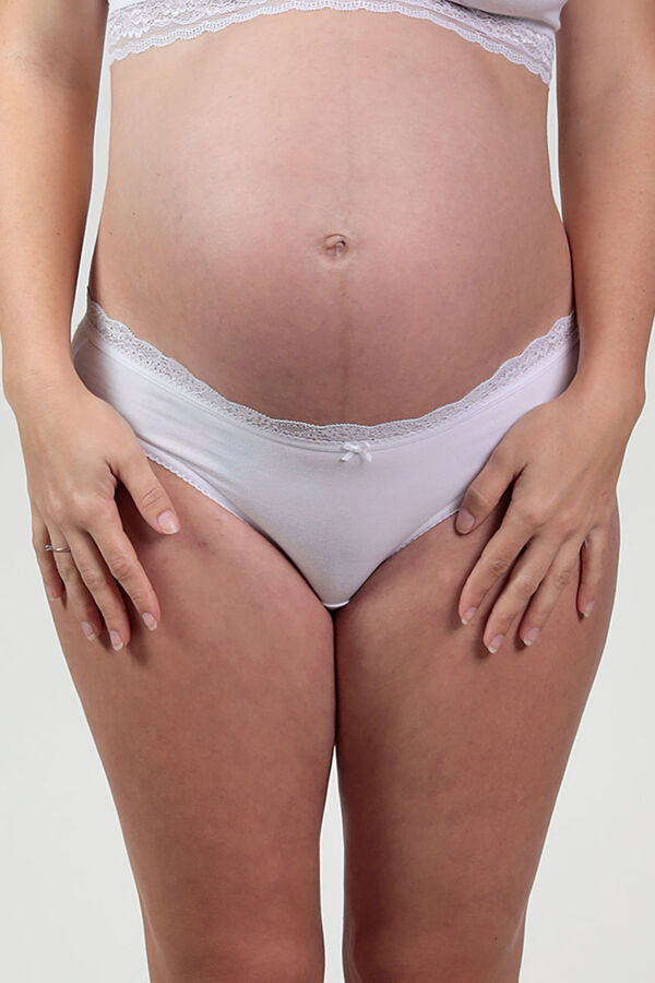 Womensecret Maternity panty with lace details Bijela