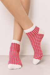 Women'secret Pack 3 meias curtas estampadas cerejas vermelho vermelho