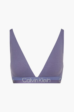 Womensecret Calvin Klein cotton triangle top with distinctive waistband blue