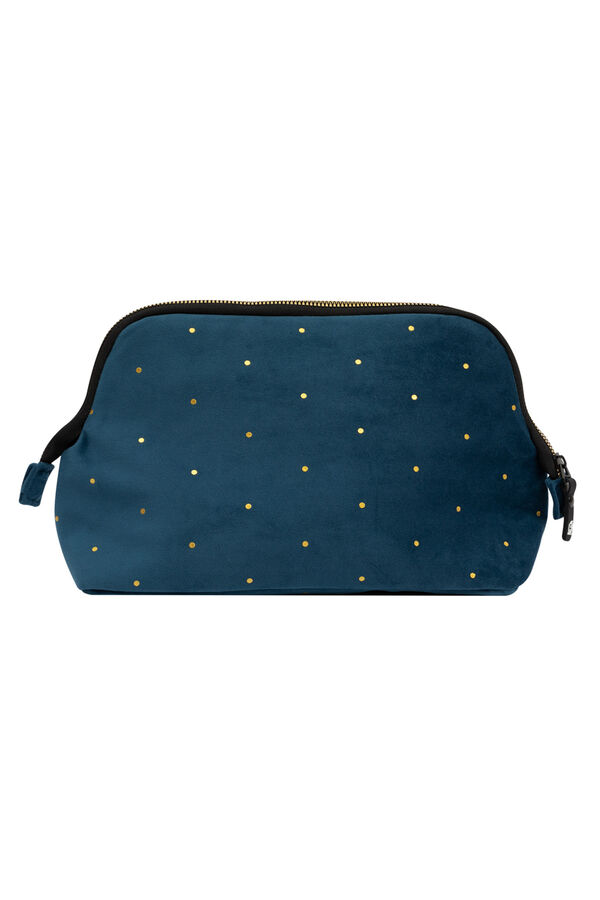 Mr. Wonderful Neceser velvet azul - Glam & glow estampado