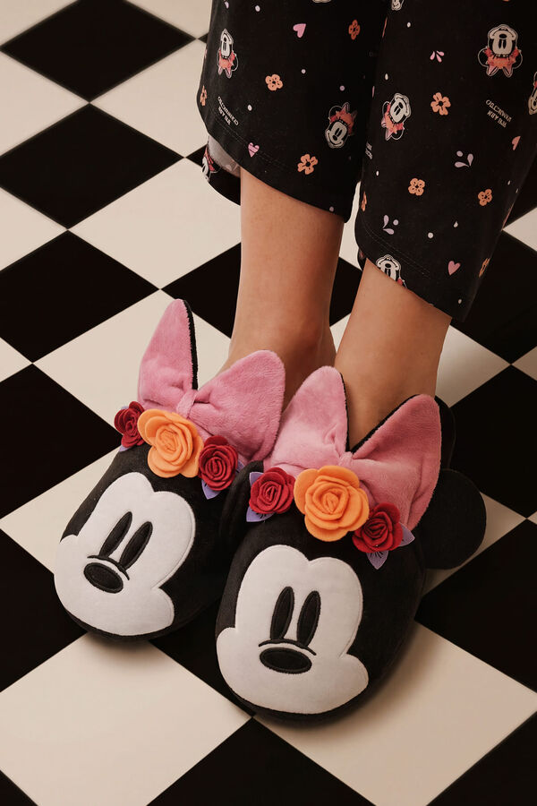 Women'secret Minnie Halloween slippers black