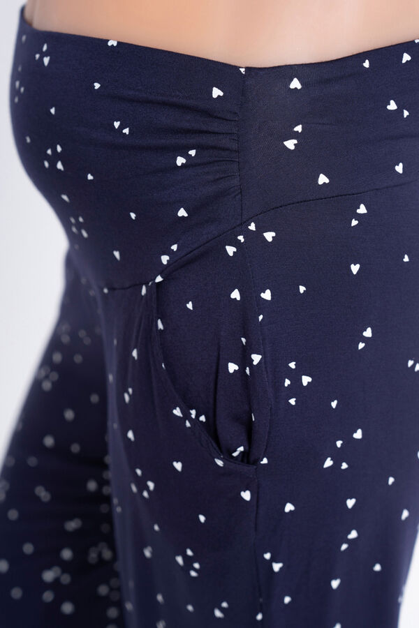 Ohma! Pyjama -Set mit Print Blau