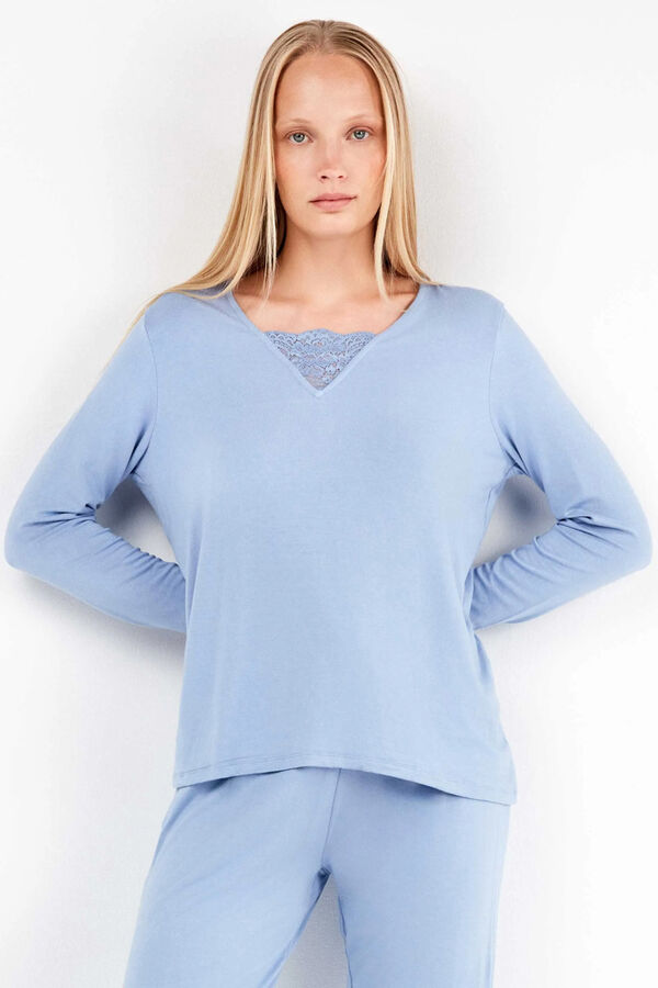 Gisela Monochrome pyjamas set Blau