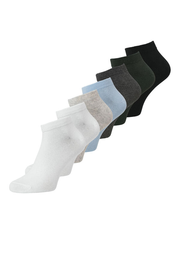 Jack & Jones Pack of 7 basic short socks white