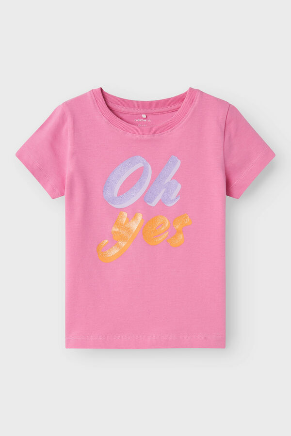 Womensecret Girls' short-sleeved T-shirt rózsaszín