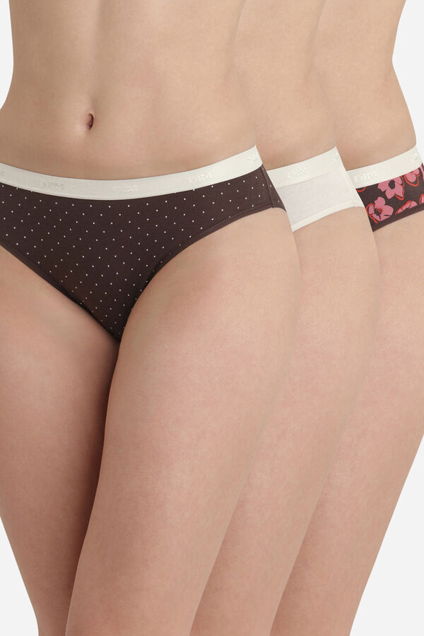DIM Pacote com 3 calcinhas de algod&atilde;o el&aacute;stico com estampas estampado