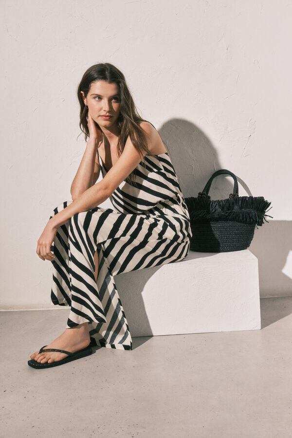 Women'secret Zebra print long jumpsuit printed