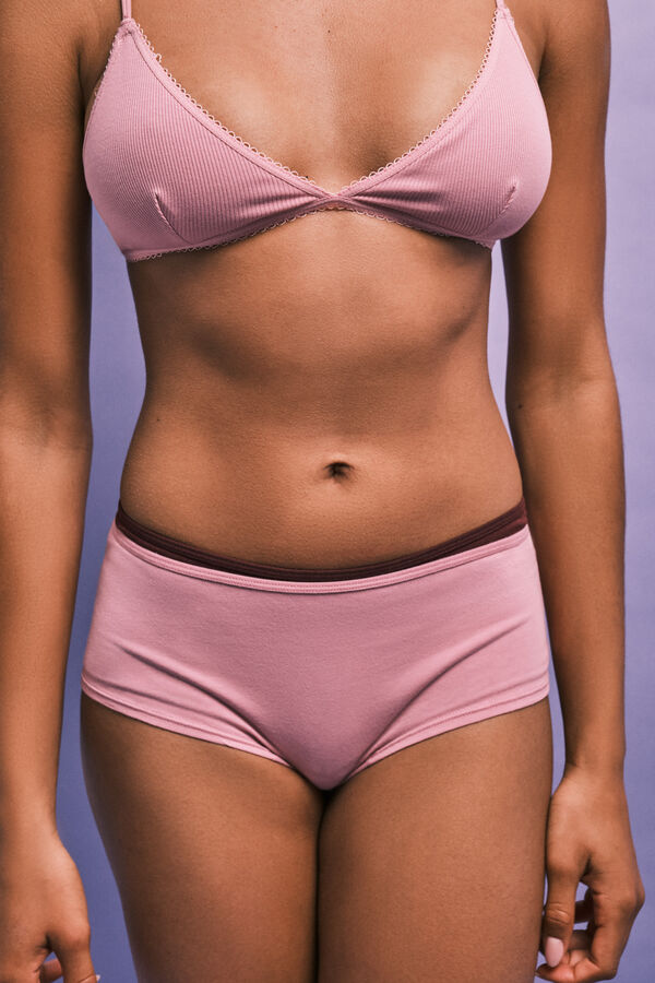 HI&BYE Pink pack of 2 U-cut culottes panties pink