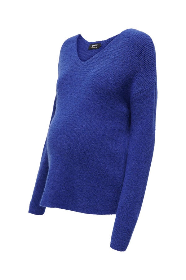 Womensecret V-neck jersey-knit maternity jumper blue