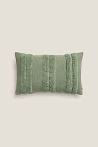 Textura Funda de cojín con bordado tufting  a mano