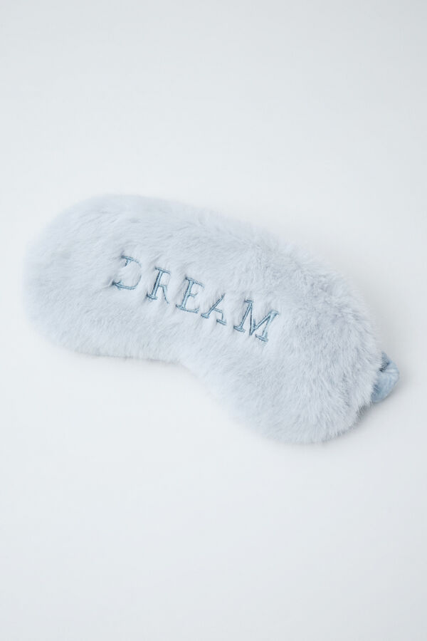 Women'secret Blue faux fur sleep mask grey