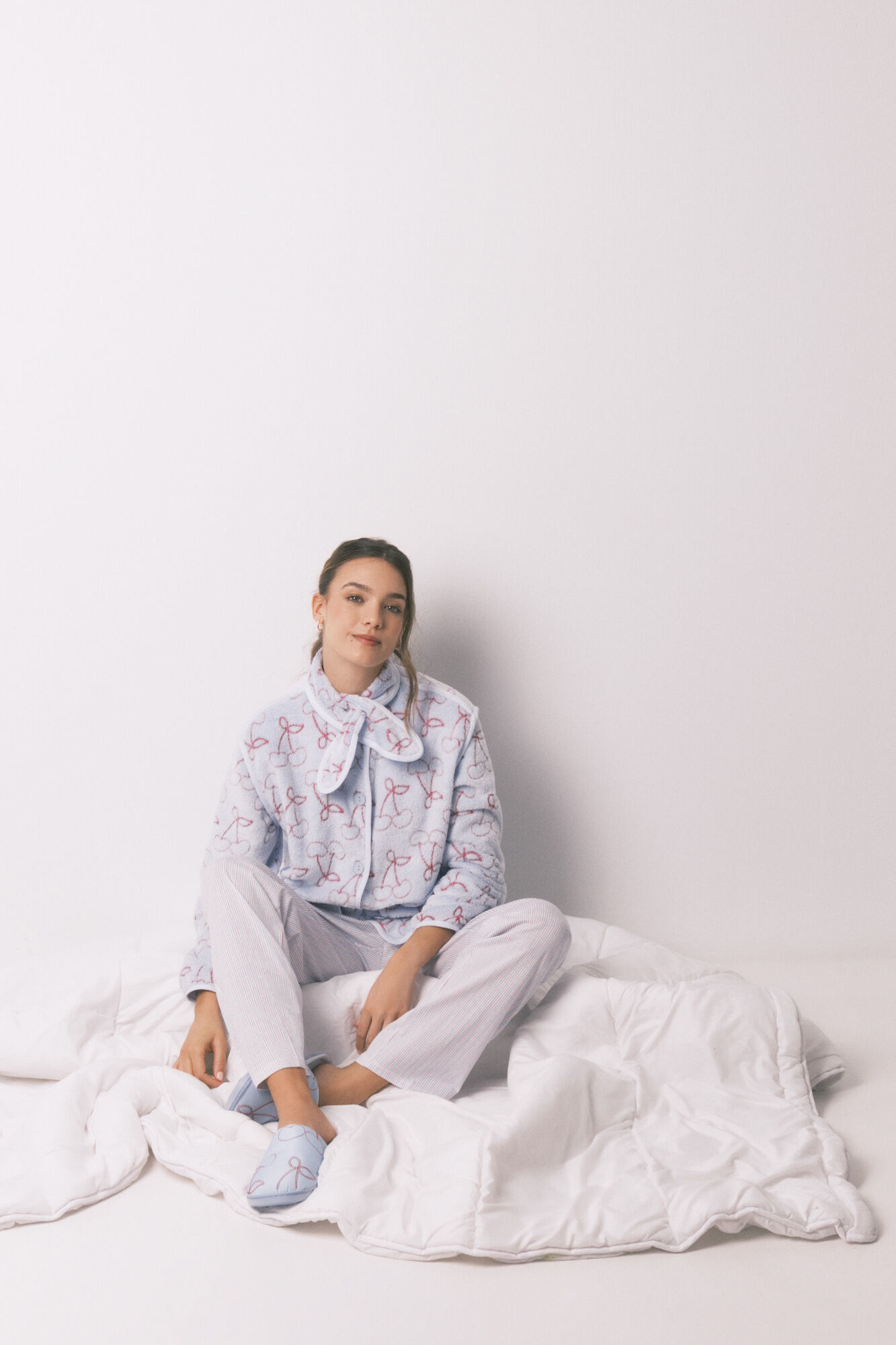 Women'secret Fluffy fleece Jacquard robe